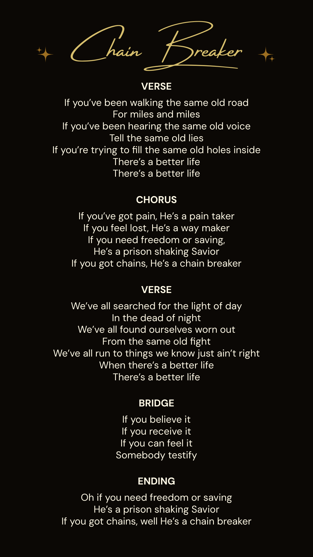 Chain Breaker lyrics