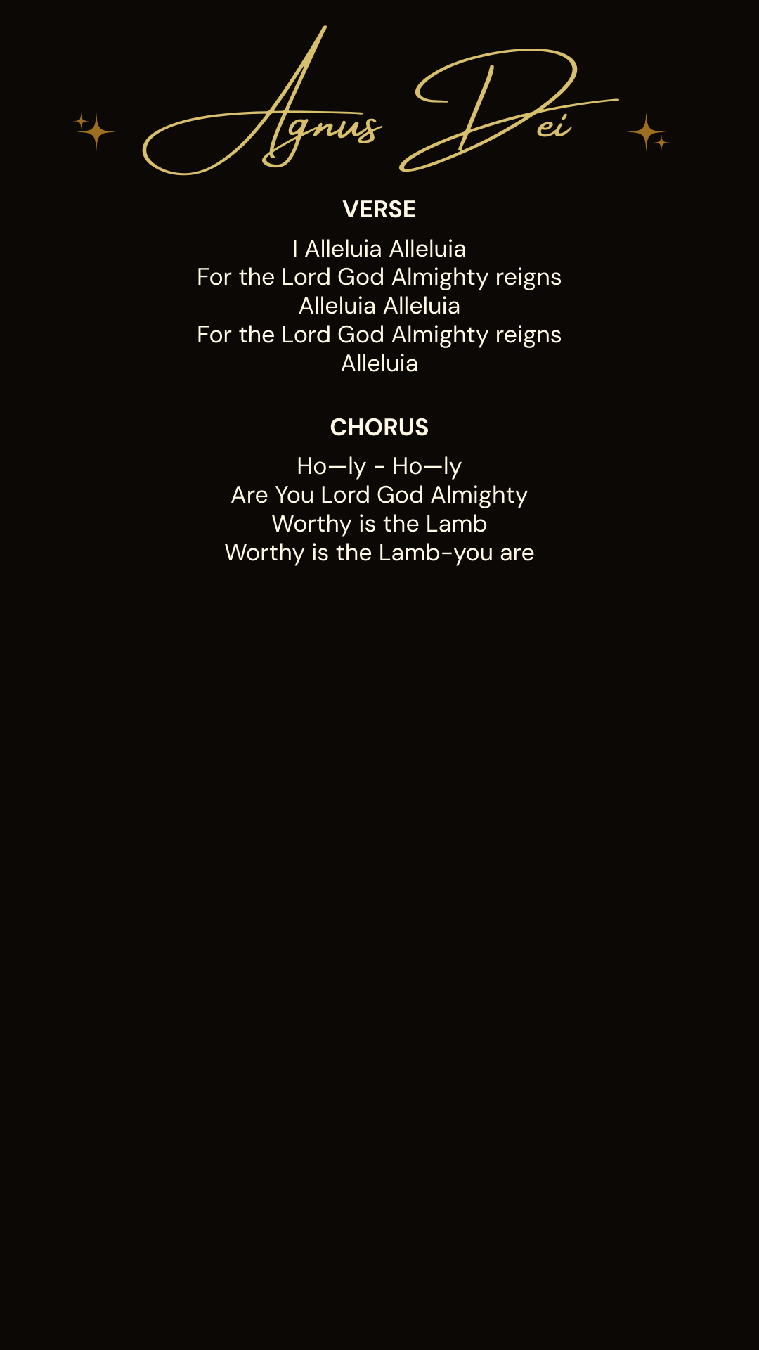 Agnus Dei lyrics