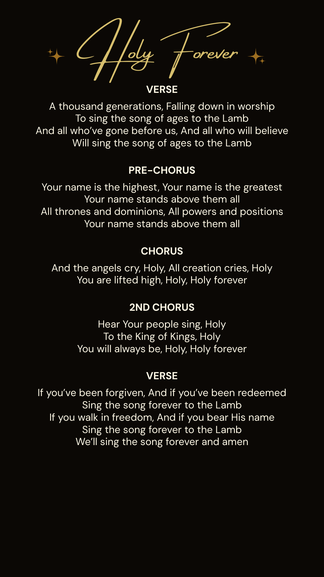 Holy Forever lyrics