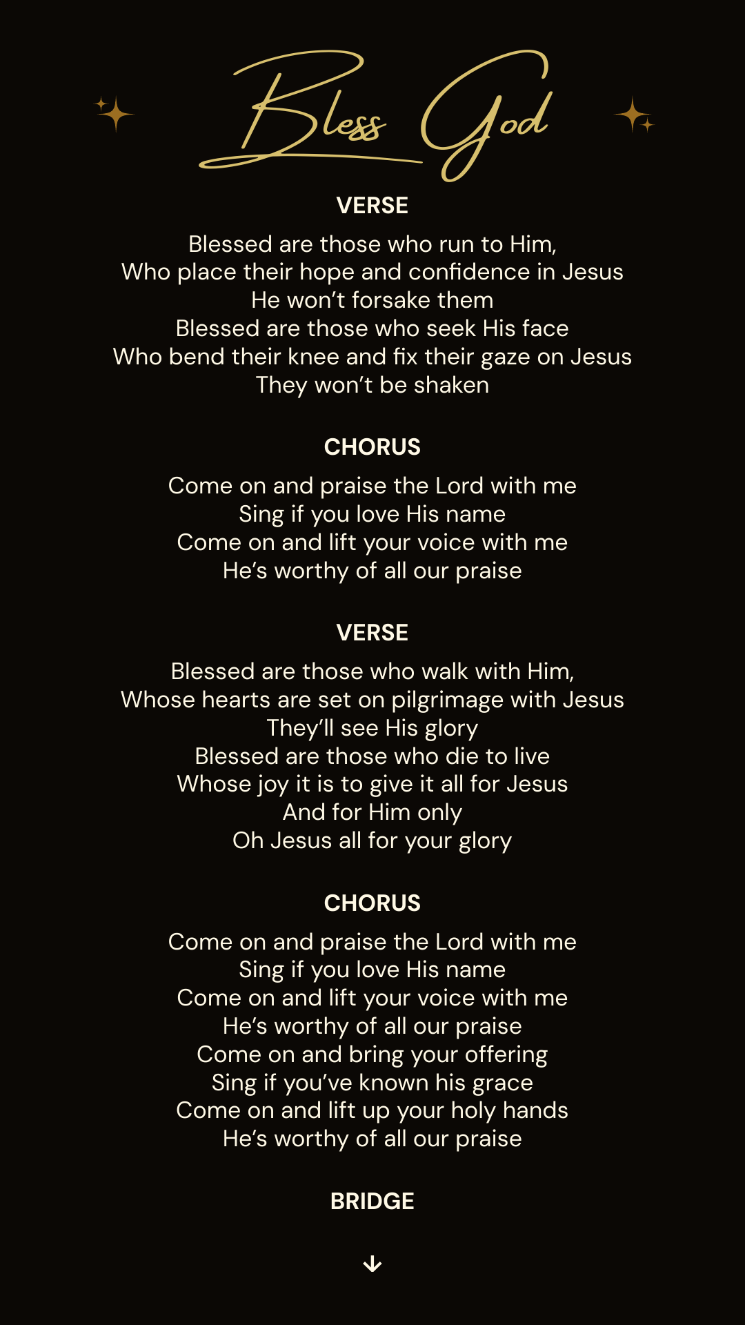 Bless God lyrics